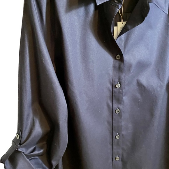 Non-iron Cotton roll back tunic - Picture 2 of 5